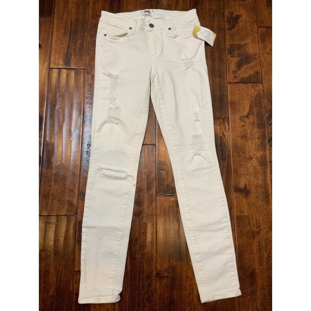Paige White Denim Verdugo Ultra Skinny Jeans, Size 28